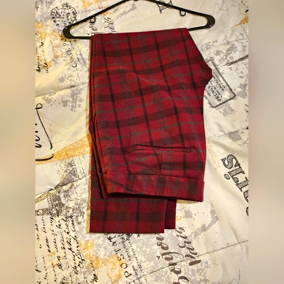 Express Pants - Red and Black Plaid Pants